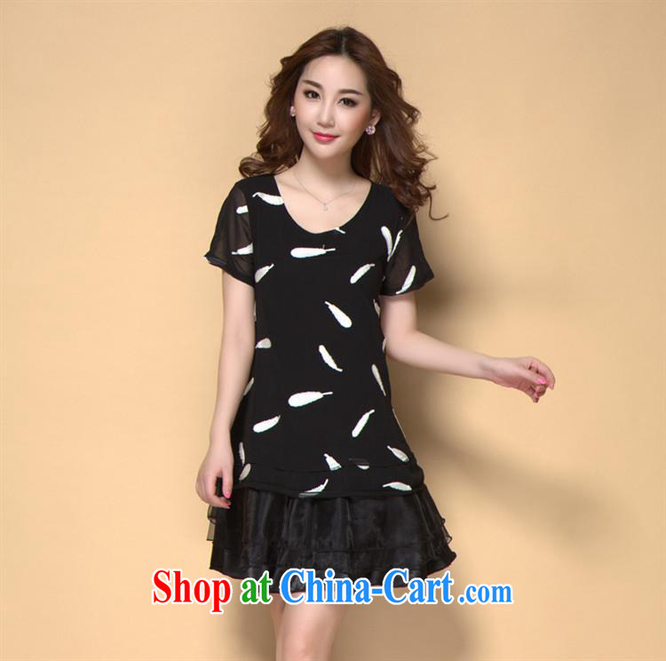 Ya-ting store 2015 spring and summer with new women with large, Replacing high-end european feather stamp snow woven dresses picture color XXXXL pictures, price, brand platters! Elections are good character, the national distribution, so why buy now enjoy more preferential! Health