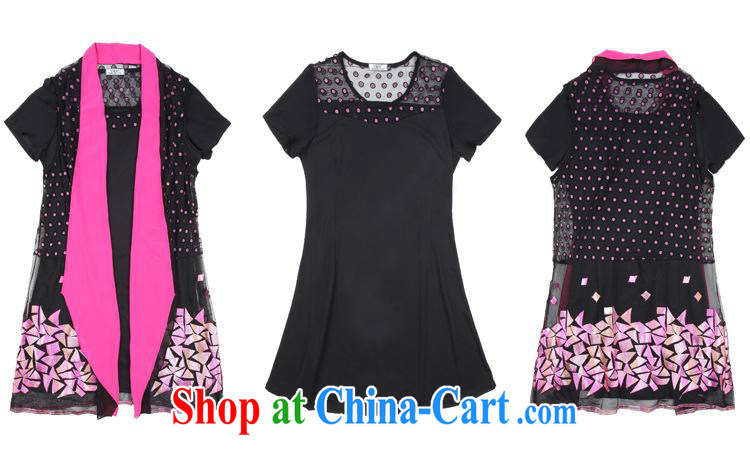 Ya-ting store summer 2015 new large code MOM load the Web yarn embroidery two-piece short-sleeved dresses of red large code L pictures, price, brand platters! Elections are good character, the national distribution, so why buy now enjoy more preferential! Health
