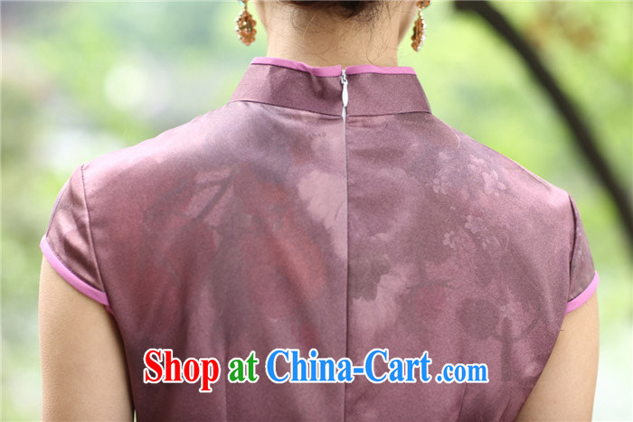 kam world, Sheung Shui Yue stamp flowers improved emulation Silk Cheongsam dress beauty and stylish lady with her mother, Ms. summer dress with retro women marry the code the gray butterfly M pictures, price, brand platters! Elections are good character, the national distribution, so why buy now enjoy more preferential! Health