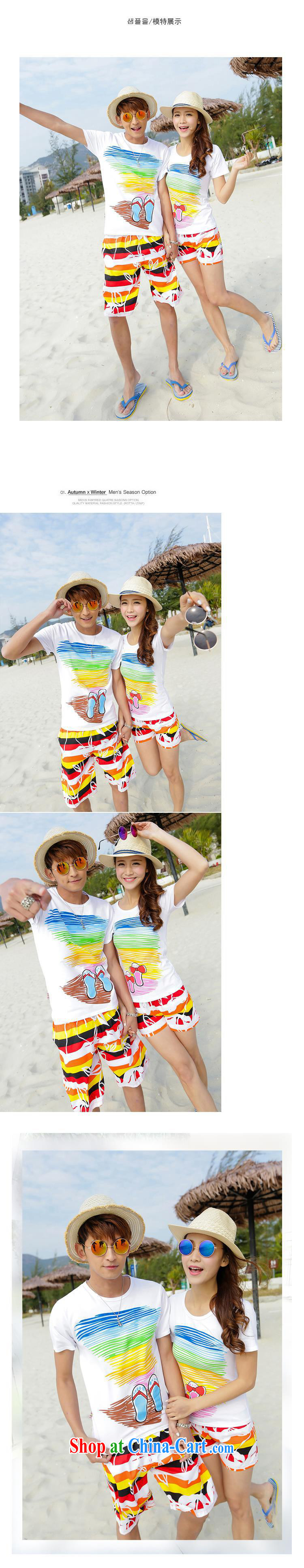 Deloitte Touche Tohmatsu store sunny summer beach holiday couples package seaside lovers shirts beach 1258 orange and white male XL pictures, price, brand platters! Elections are good character, the national distribution, so why buy now enjoy more preferential! Health