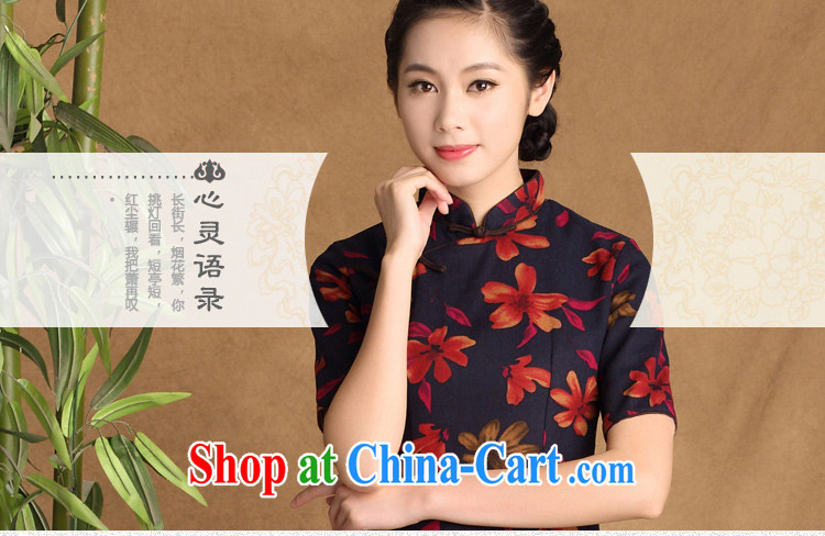 The cross-sectoral Elizabeth Woo, first 2015 spring and summer new retro style improved daily outfit cotton Ma arts cheongsam dress QK ctb 647 2 XL pictures, price, brand platters! Elections are good character, the national distribution, so why buy now enjoy more preferential! Health