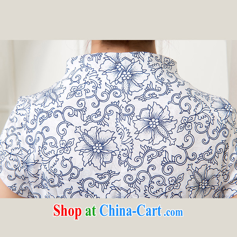Adam's old 15 new summer, beauty, Ms. short-sleeved Chinese boutique women's clothing ethnic clothing C 1393 Pictures/1393 4XL Adam, elderly, shopping on the Internet