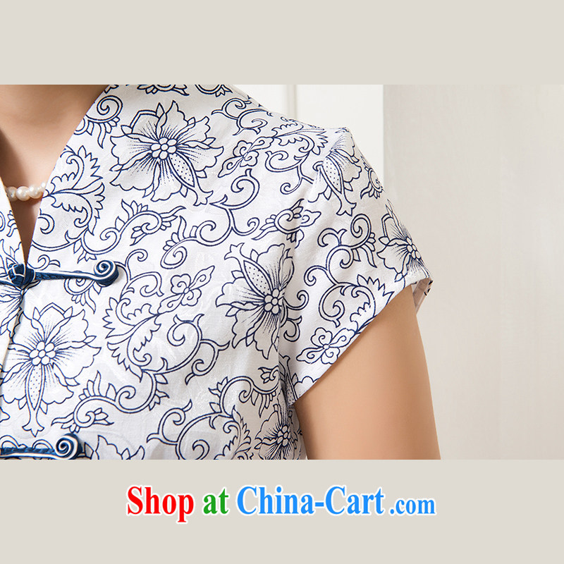 Adam's old 15 new summer, beauty, Ms. short-sleeved Chinese boutique women's clothing ethnic clothing C 1393 Pictures/1393 4XL Adam, elderly, shopping on the Internet