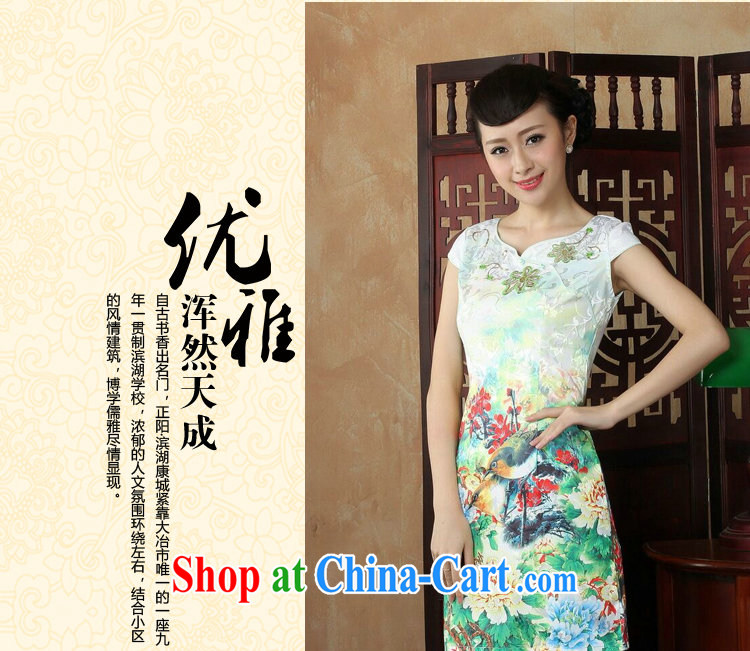 spend the summer with new female dresses daily improved short, Retro cheongsam dress beauty classical Chinese qipao figure color XL pictures, price, brand platters! Elections are good character, the national distribution, so why buy now enjoy more preferential! Health