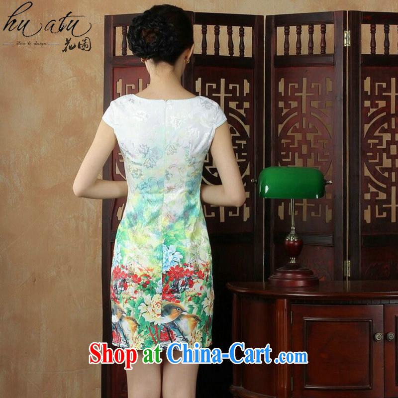 spend the summer with new female dresses daily improved short, Retro cheongsam dress beauty classical Chinese qipao as shown color XL, figure, and shopping on the Internet