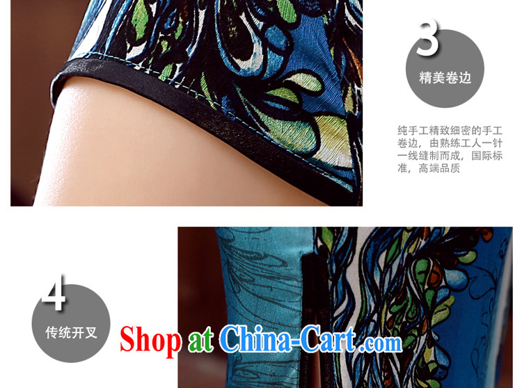 pro-am 2015 new cheongsam dress Spring Summer Day retro sauna silk Silk Cheongsam dress improved stylish short 3 XL pictures, price, brand platters! Elections are good character, the national distribution, so why buy now enjoy more preferential! Health