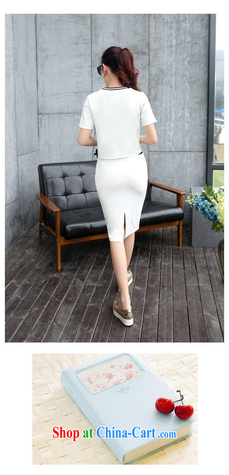 Ya-ting store 2015 summer fashion new female Korean round-collar short-sleeve elegant graphics thin two-piece skirt snow woven shirts trendy gray XL pictures, price, brand platters! Elections are good character, the national distribution, so why buy now enjoy more preferential! Health