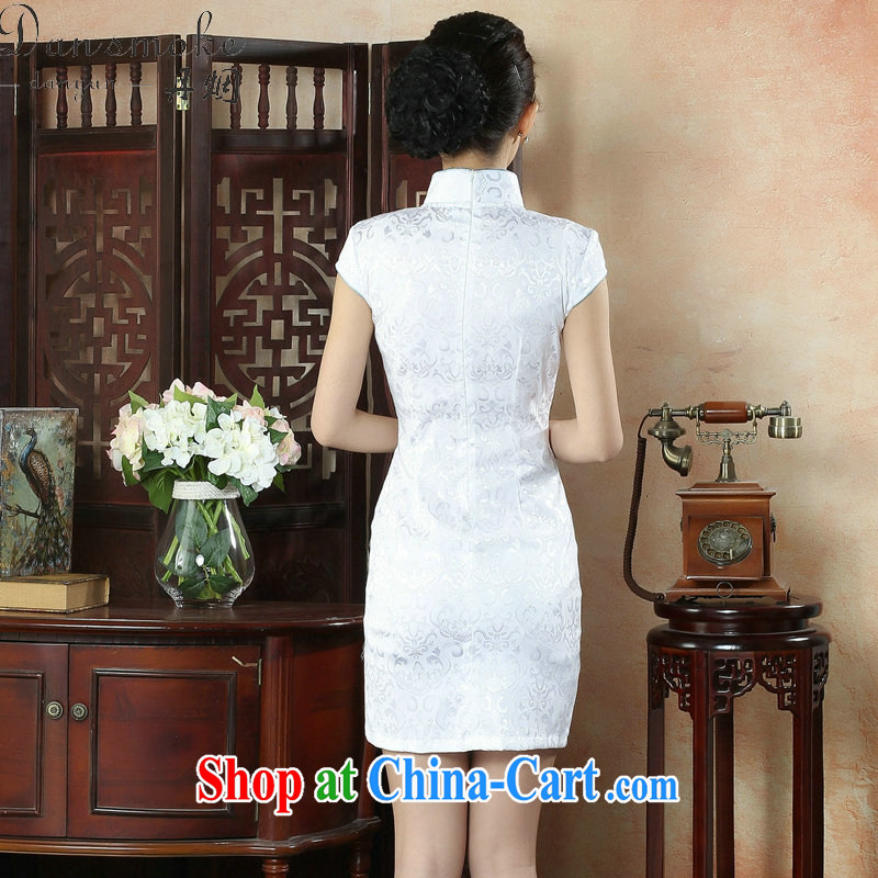 Bin Laden smoke new cheongsam dress summer retro-day Chinese, for national wind women improved cotton dress as the color 2 XL, Bin Laden smoke, shopping on the Internet
