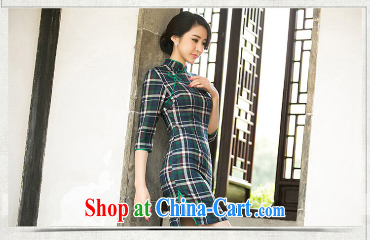 The cross-sectoral, Elizabeth, 2015, new outfit, Ms. summer tartan cuff in Korea retro fashion daily improved cheongsam dress 3 color ZA 102 red tartan M pictures, price, brand platters! Elections are good character, the national distribution, so why buy now enjoy more preferential! Health