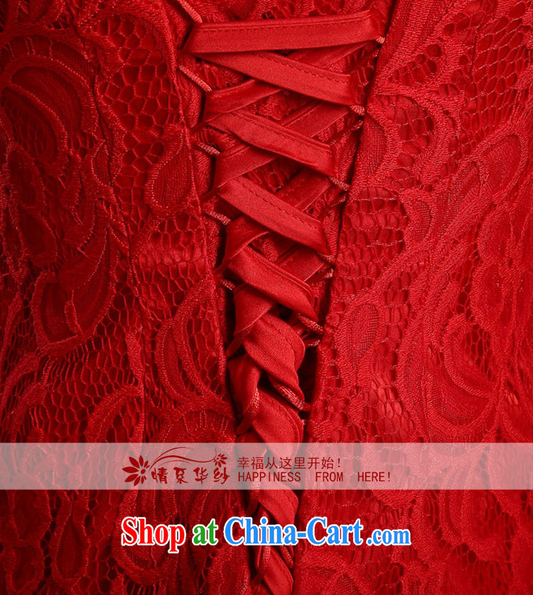 The china yarn bridal wedding dress toast clothing cheongsam dress spring and summer new 2015 red stylish lace beauty retro improved red made size final pictures, price, brand platters! Elections are good character, the national distribution, so why buy now enjoy more preferential! Health