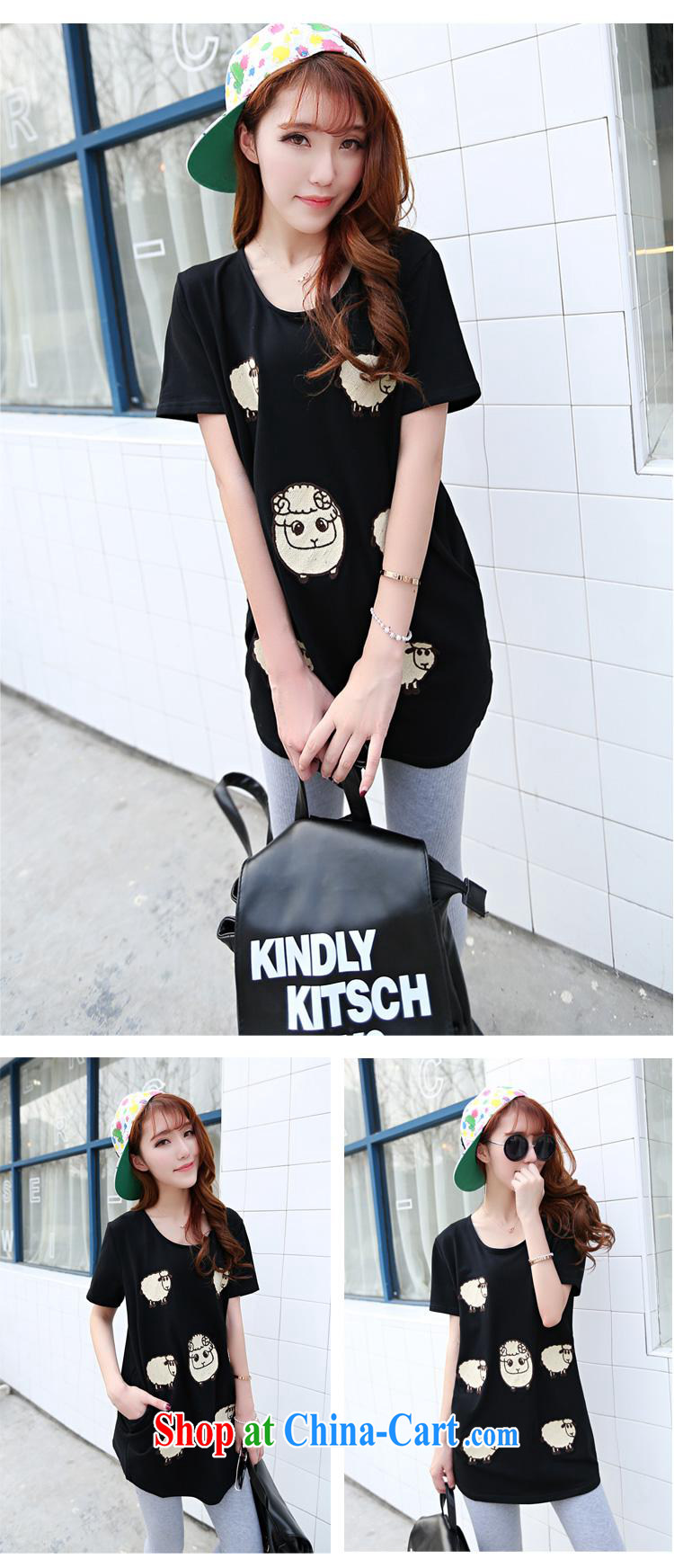 Ya-ting in store long T shirts female trend summer new women with stylish round-collar short-sleeve cartoon pattern T shirts small shirts are pink, pictures, price, brand platters! Elections are good character, the national distribution, so why buy now enjoy more preferential! Health