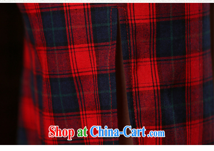 The cross-sha Yu heart 2015 New in the cuff collar tartan retro fashion daily improved cheongsam dress cultivating female ZA 316 red tartan 2 XL pictures, price, brand platters! Elections are good character, the national distribution, so why buy now enjoy more preferential! Health
