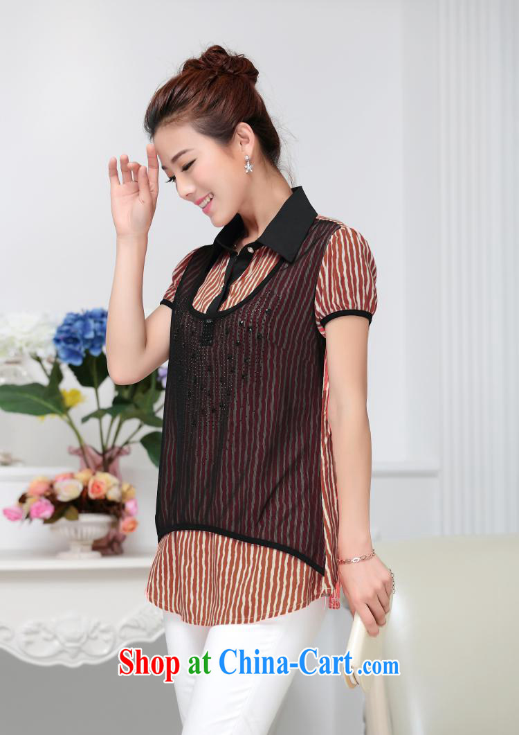 Ya-ting store 2015 summer stylish new ladies lapel short-sleeve stamp kit and streaks T pension trend graphics skinny shirt female black streaks XXL pictures, price, brand platters! Elections are good character, the national distribution, so why buy now enjoy more preferential! Health