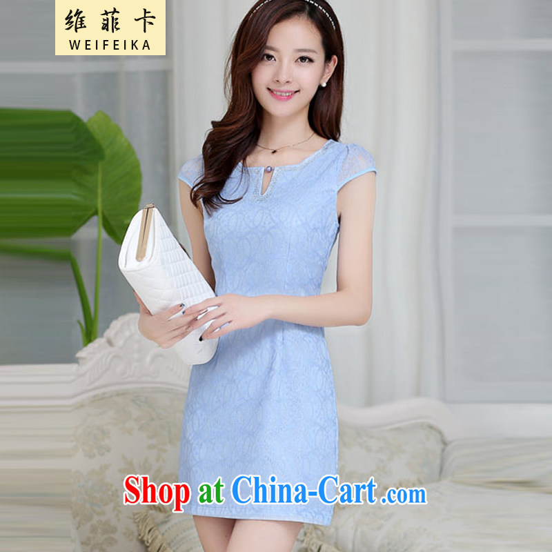 D , the 2015 summer new women who decorated graphics thin style short-sleeve dress girls package and robes further skirt blue XXL, the Philippine card (WEIFEIKA), shopping on the Internet