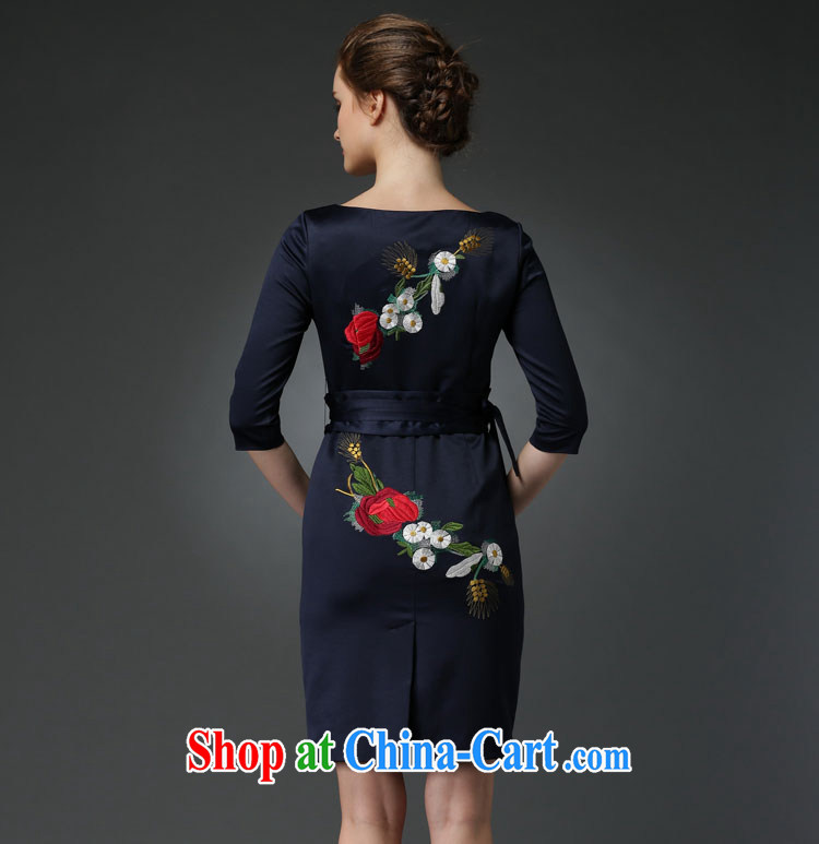 The Philippines card 2015 new elegant style evening gown embroidery cheongsam dress blue XXXL pictures, price, brand platters! Elections are good character, the national distribution, so why buy now enjoy more preferential! Health