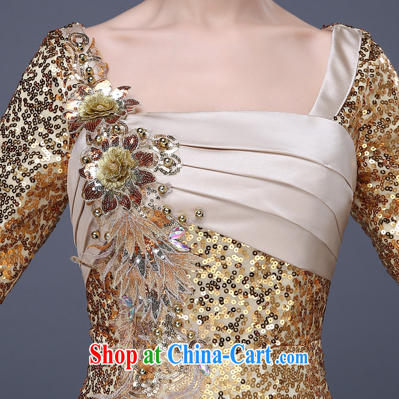 Cheng Kejie MIA new 2015 Korean version of sexy package and on-chip gold short skirt dress evening dress will preside over our store performance gold XXL, Jake Mia, shopping on the Internet
