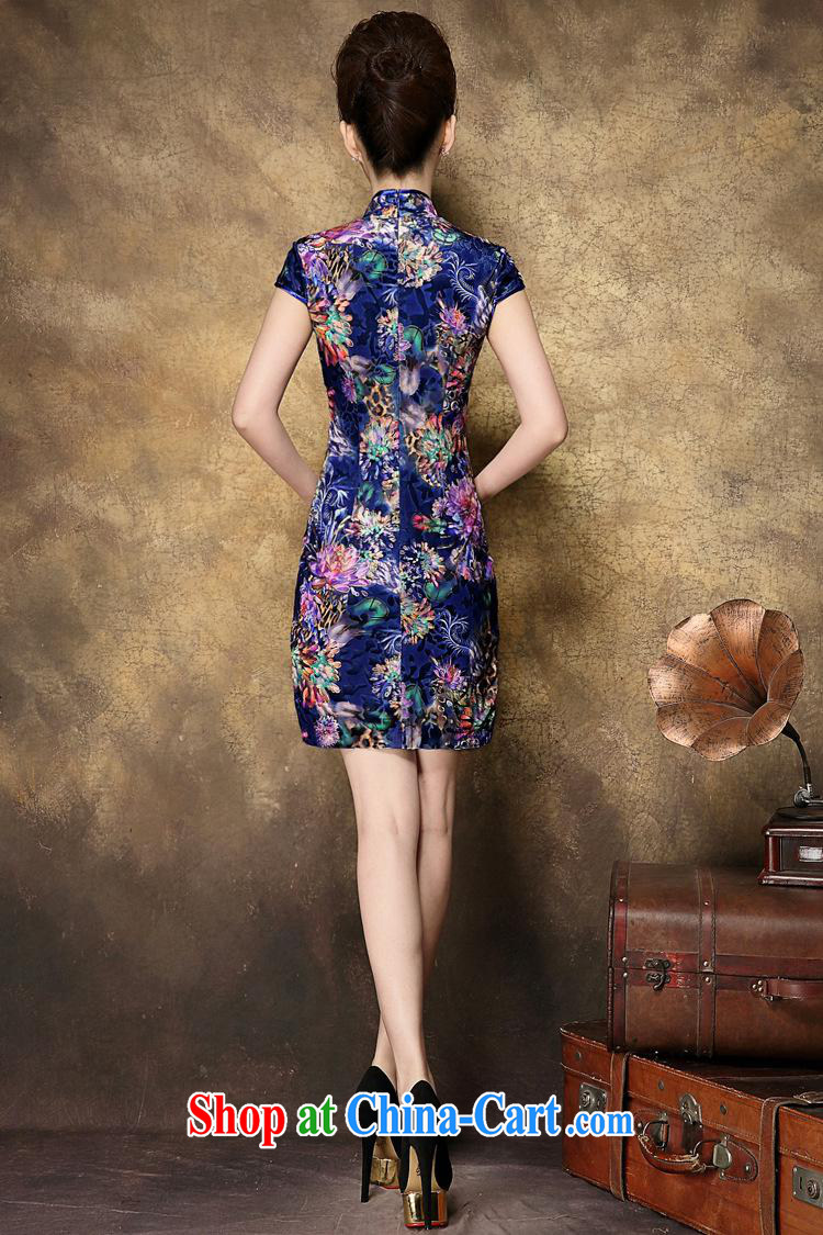 Ya-ting store summer 2015 new blue suit avalanche Peony spring dresses wool retro old beach picture color XXL pictures, price, brand platters! Elections are good character, the national distribution, so why buy now enjoy more preferential! Health