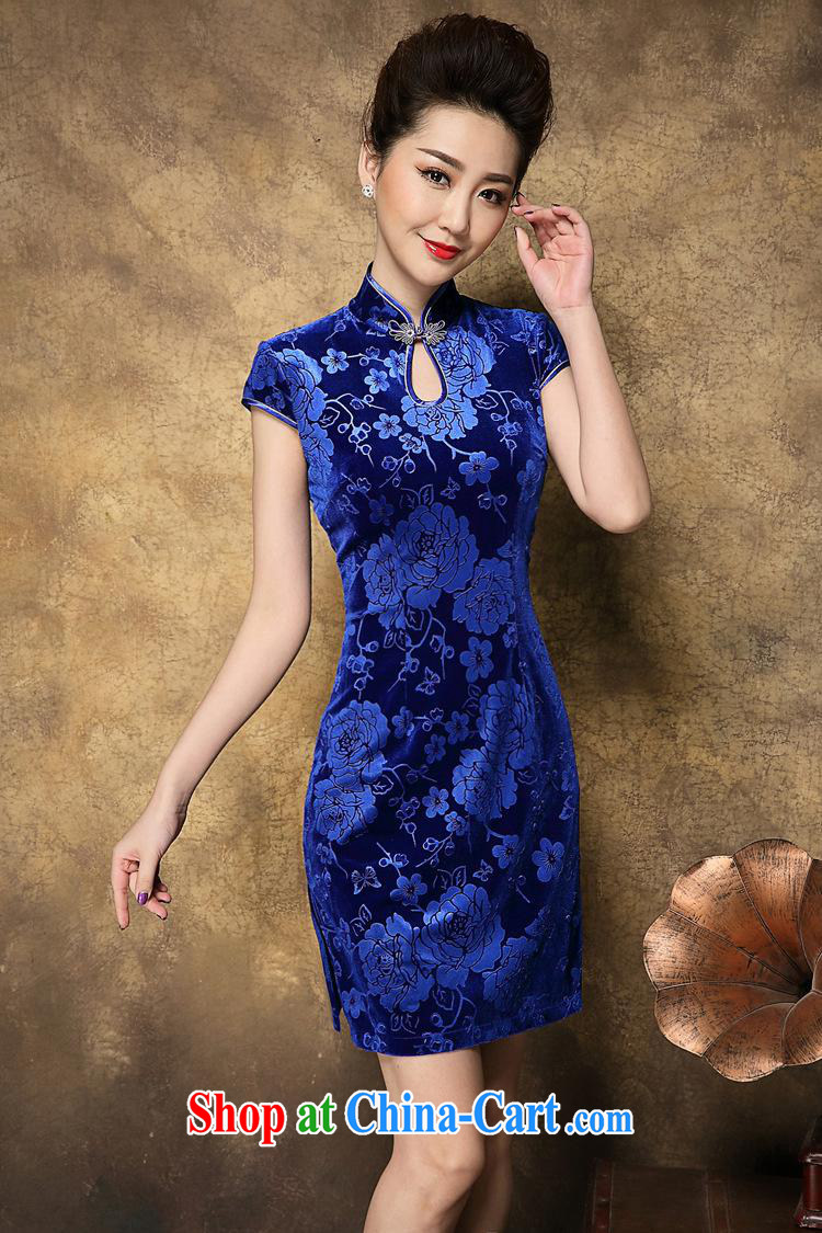 Ya-ting store mahogany drops for a cheongsam dress Chinese old beach retro style summer new blue XXL pictures, price, brand platters! Elections are good character, the national distribution, so why buy now enjoy more preferential! Health