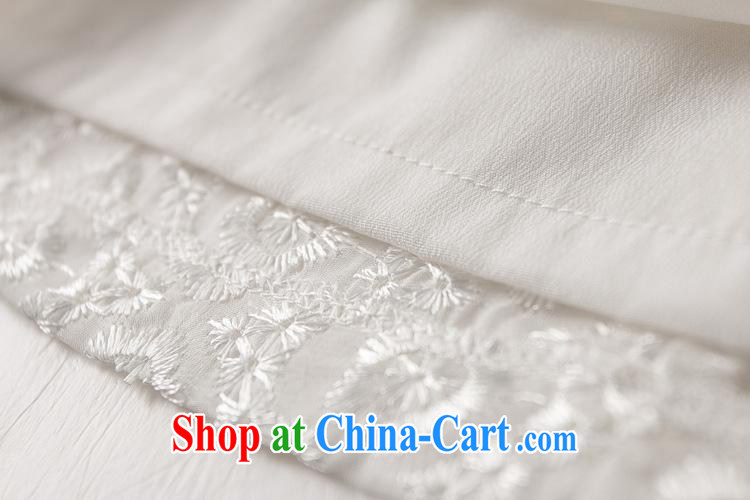 Ya-ting store summer 2015 new Chinese qipao dress snowflake embroidered sleeveless white dresses short white aura XL pictures, price, brand platters! Elections are good character, the national distribution, so why buy now enjoy more preferential! Health