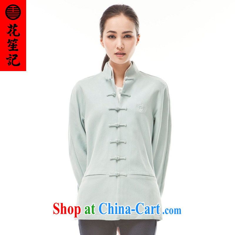 His Excellency took the wind (B) is not 9 color deer female spring cultivating Long-Sleeve stylish Chinese T-shirt duck egg blue duck egg blue (M), take note his Excellency (HUSENJI), shopping on the Internet