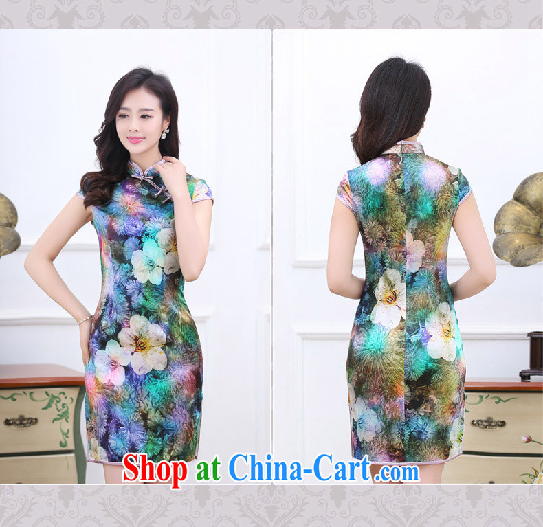 The leaf 2015 summer new stylish retro stamp sleeveless dresses beauty 7 color M pictures, price, brand platters! Elections are good character, the national distribution, so why buy now enjoy more preferential! Health