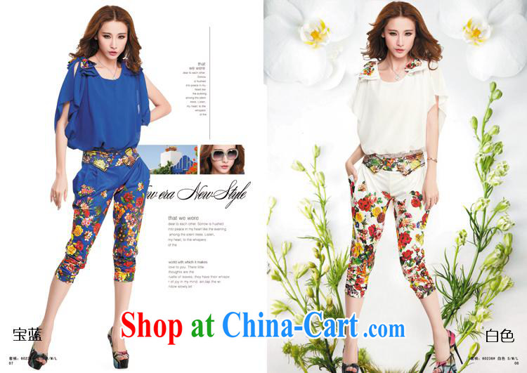 Qin Qing store 60,236 summer new Korean short-sleeved bare shoulders, waist and back graffiti stamp professional 2 piece leisure-trousers black XL pictures, price, brand platters! Elections are good character, the national distribution, so why buy now enjoy more preferential! Health
