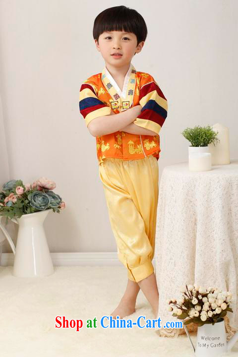 He Jing Ge children Chinese qipao two-piece children's Chinese kit and replace the long this exercise clothing yellow height 130 CM pictures, price, brand platters! Elections are good character, the national distribution, so why buy now enjoy more preferential! Health
