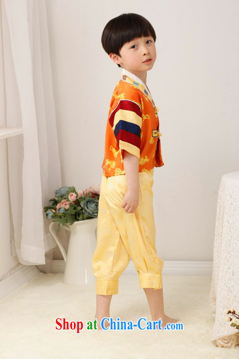 He Jing Ge children Chinese qipao two-piece children's Chinese kit and replace the long this exercise clothing yellow height 130 CM pictures, price, brand platters! Elections are good character, the national distribution, so why buy now enjoy more preferential! Health