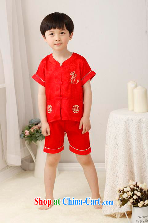 He Jing Ge children Tang with embroidered dragon two-piece children's Chinese package men's entertainment service practitioners serving red height 110 CM pictures, price, brand platters! Elections are good character, the national distribution, so why buy now enjoy more preferential! Health