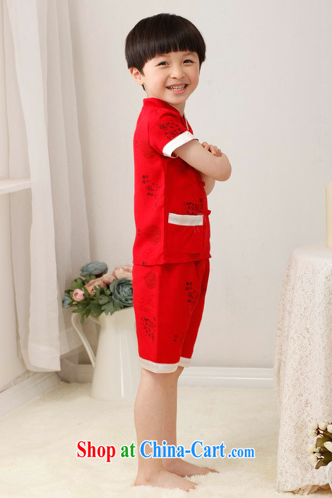 He Jing Ge children Tang mounted units the two-piece children's Chinese package men's performance service exercise clothing - B red height 100 CM pictures, price, brand platters! Elections are good character, the national distribution, so why buy now enjoy more preferential! Health