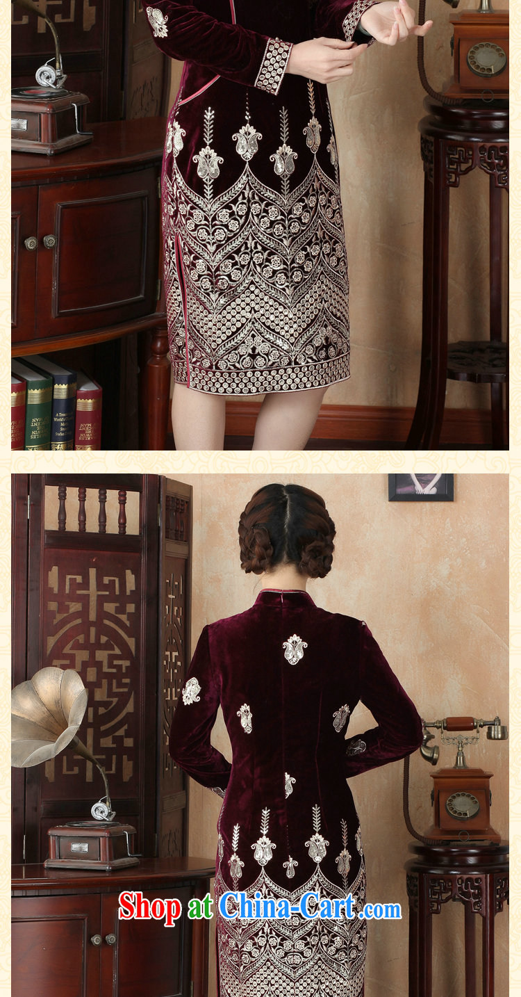 Take the Spring and Autumn and female qipao Chinese Chinese improved, for the wool, long retro cultivating long-sleeved qipao gown as shown color L pictures, price, brand platters! Elections are good character, the national distribution, so why buy now enjoy more preferential! Health
