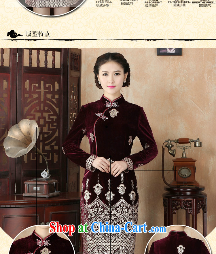 Dan smoke spring dress cheongsam Chinese Chinese improved, for the wool, long retro beauty long-sleeved qipao gown shown in Figure 3XL pictures, price, brand platters! Elections are good character, the national distribution, so why buy now enjoy more preferential! Health