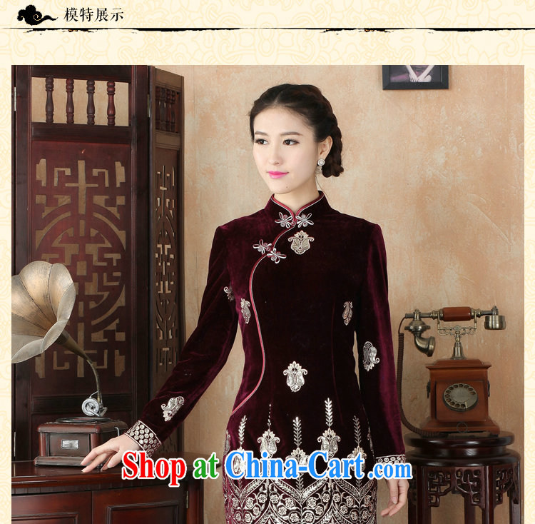Dan smoke spring dress cheongsam Chinese Chinese improved, for the wool, long retro beauty long-sleeved qipao gown shown in Figure 3XL pictures, price, brand platters! Elections are good character, the national distribution, so why buy now enjoy more preferential! Health