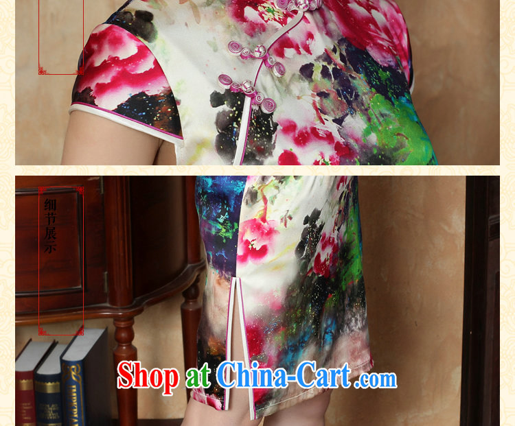 Dan smoke female dresses summer new Chinese silk, for the poster short cheongsam Chinese improved sauna Silk Cheongsam short figure 3XL pictures, price, brand platters! Elections are good character, the national distribution, so why buy now enjoy more preferential! Health
