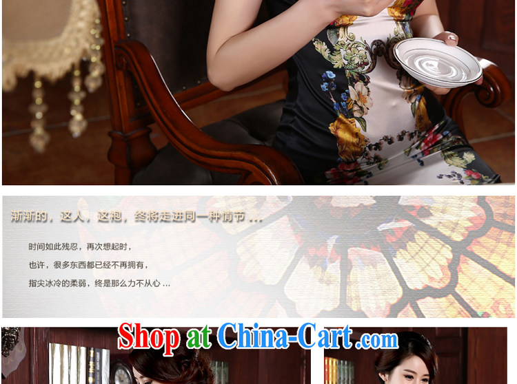 The pro-am 2015 as soon as possible new spring and summer daily sauna silk short retro exclusive fashion improved Silk Cheongsam short 2 XL pictures, price, brand platters! Elections are good character, the national distribution, so why buy now enjoy more preferential! Health
