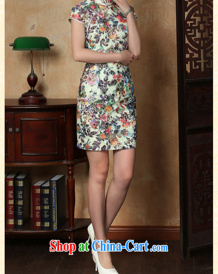 Take the dresses new summer dress Chinese improved lace short-sleeved, for a tight suit short cheongsam dress such as the color 2 XL pictures, price, brand platters! Elections are good character, the national distribution, so why buy now enjoy more preferential! Health