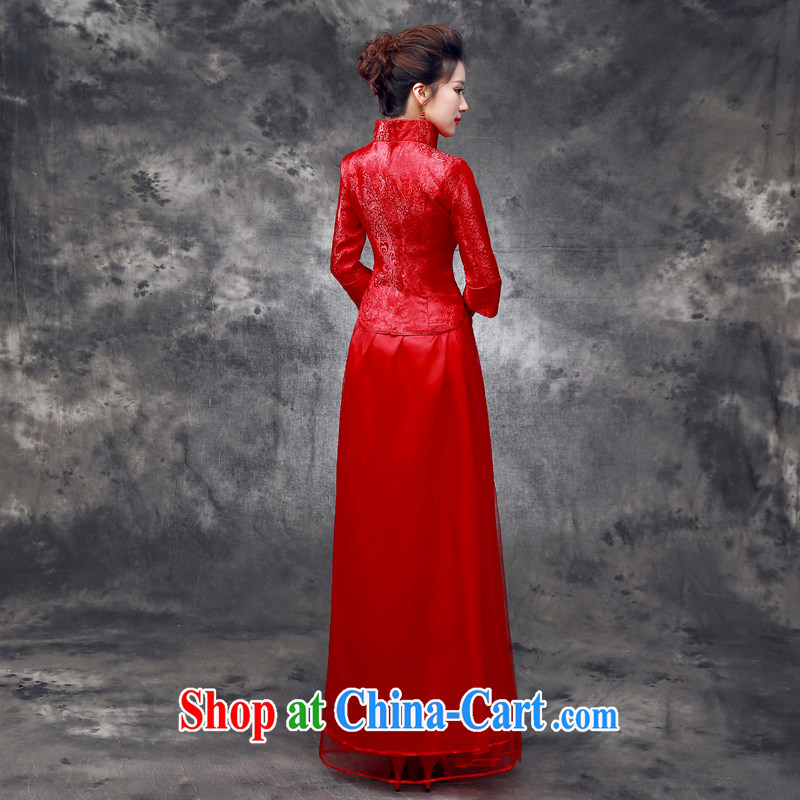 Dream of the day spring 2015 new, improved cheongsam floral long serving toast retro beauty outfit 7 outfit cuff Q 8669 7 sub-cuff tailored to dream of the day, shopping on the Internet