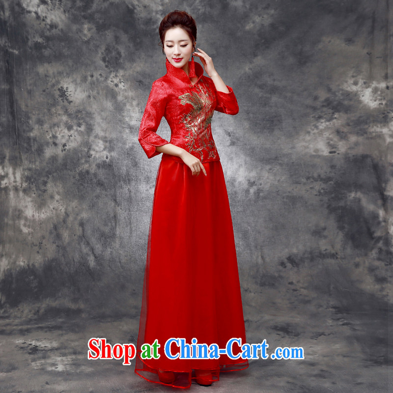 Dream of the day spring 2015 new, improved cheongsam floral long serving toast retro beauty outfit 7 outfit cuff Q 8669 7 sub-cuff tailored to dream of the day, shopping on the Internet