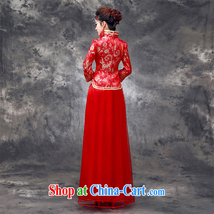 Dream of the day 2015 new, unique beauty and long robes improved stylish 7 cuff antique qipao cheongsam Q 8636 7 sub-cuff tailored pictures, price, brand platters! Elections are good character, the national distribution, so why buy now enjoy more preferential! Health
