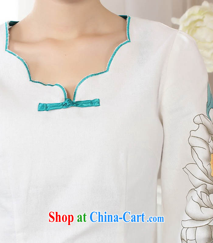 Ko Yo vines into exciting and 2015 new hand-painted horn cuff cheongsam shirt linen Chinese Ethnic Wind female summer, Chinese qipao improved DA 0066 M pictures, price, brand platters! Elections are good character, the national distribution, so why buy now enjoy more preferential! Health