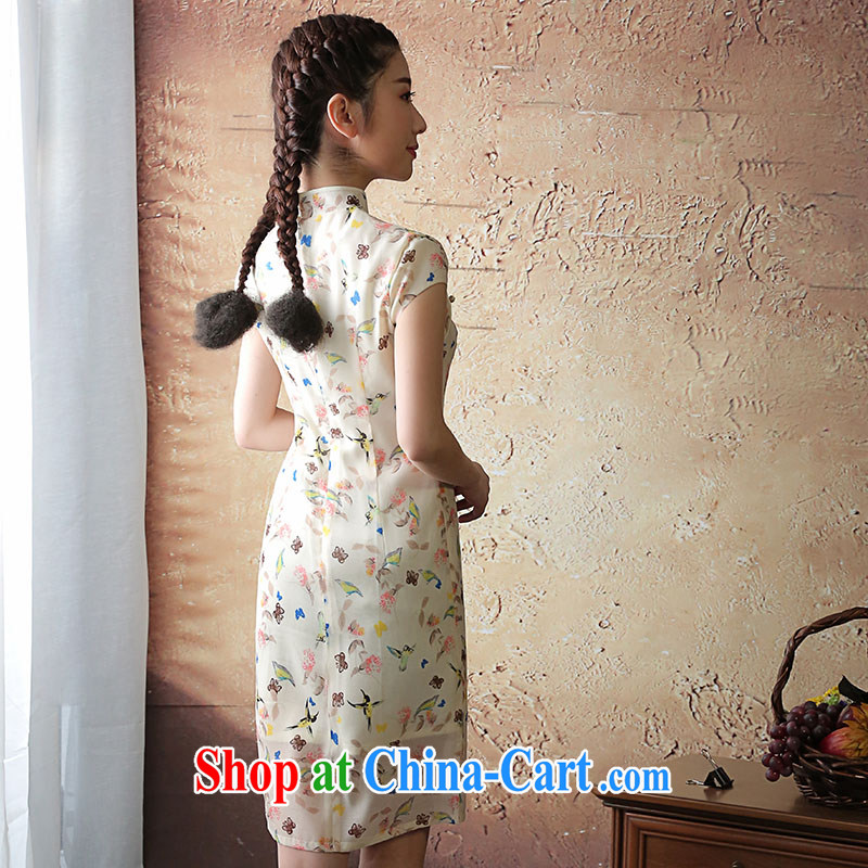 The proverbial hero once and for all as soon as possible if Yu retro improved cheongsam dress 2015 summer fashion new daily girls dresses light yellow XL, fatally jealous once and for all, and, on-line shopping