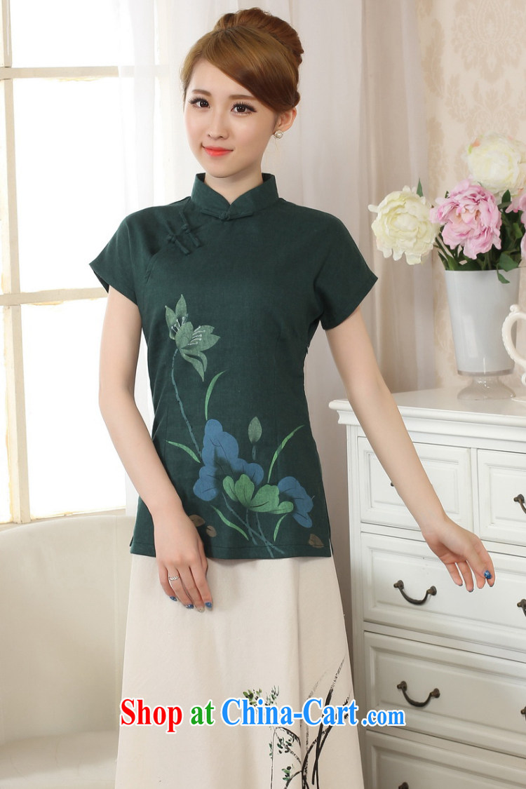 Ko Yo vines into colorful new, hand-painted, traditional costumes T-shirt retro cotton the Chinese Ethnic Wind girls with summer 2015, the leading Chinese improved cheongsam A A 0067 0067 - A XXL pictures, price, brand platters! Elections are good character, the national distribution, so why buy now enjoy more preferential! Health