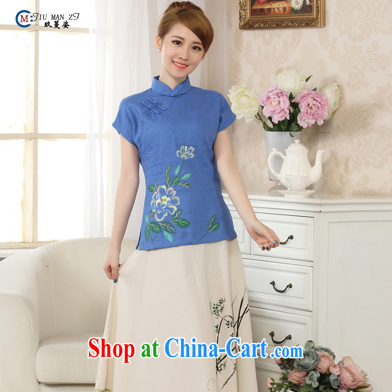 Ko Yo vines into exciting and new, hand-painted, dresses T-shirt retro cotton the Chinese Ethnic Wind women summer 2015, the leading Chinese qipao improved A A 0067 0067 - A XXL, capital city sprawl, shopping on the Internet