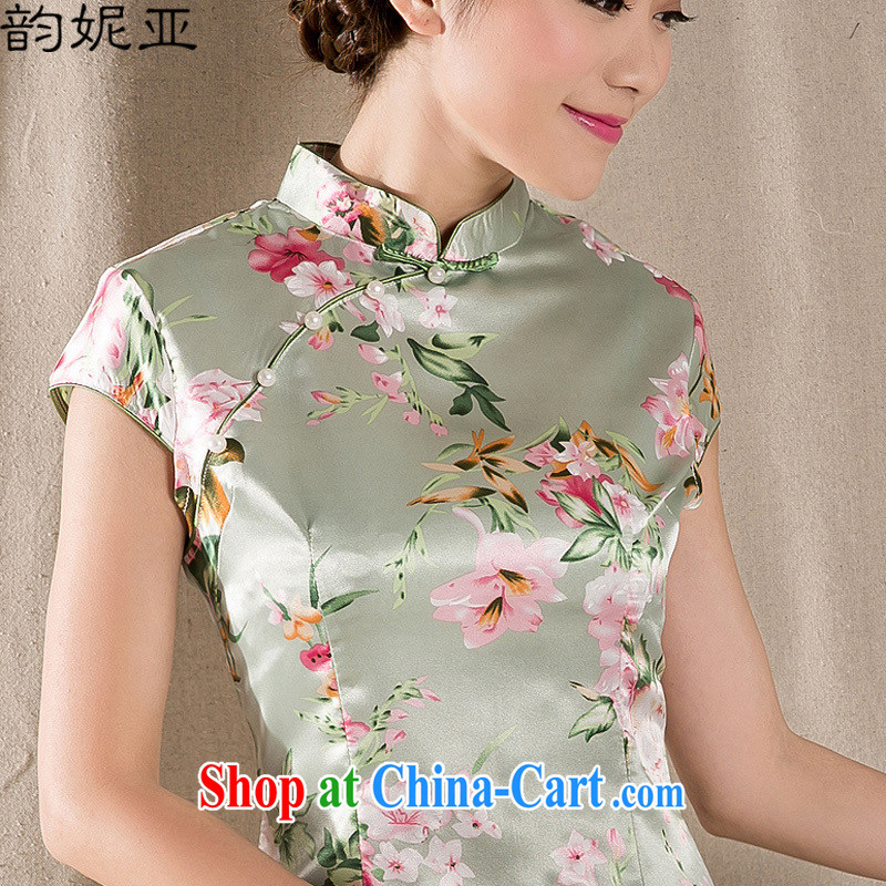 Connie was following the 2015 summer new, the charge-back stamp arts and cultural Ethnic Wind antique China wind cheongsam dress Z 1215 XXL suit, with Connie, and shopping on the Internet