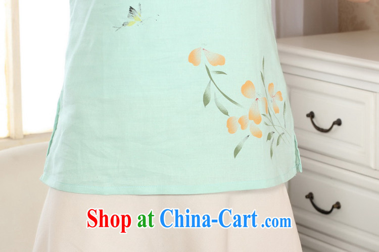 Ko Yo vines into colorful retro hand-painted dresses and old ancient short-sleeved cotton Ma hand-painted shirt Ethnic Wind women summer, female Tang with improved A A 0072 0072 - D XXL pictures, price, brand platters! Elections are good character, the national distribution, so why buy now enjoy more preferential! Health