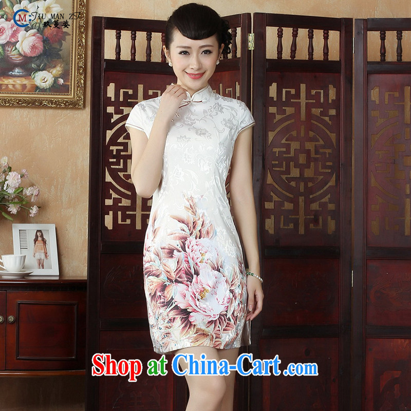 Ko Yo vines into colorful new short-sleeved low on the truck cheongsam stylish stamp duty, short, antique Chinese qipao 5 cotton short-sleeved T-shirt, Ms. D D 0248 0248 - B XXL, capital city sprawl, shopping on the Internet