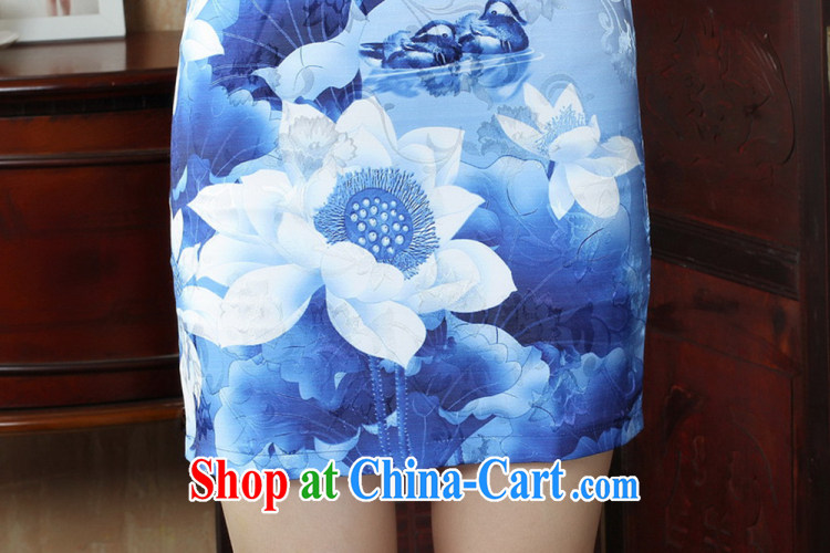 Ko Yo vines into colorful 2015 cotton short-sleeved T-shirt, Retro stamp duty and comfortable short, full cotton Chinese qipao qipao improved short-sleeved dresses D 0249 XXL pictures, price, brand platters! Elections are good character, the national distribution, so why buy now enjoy more preferential! Health