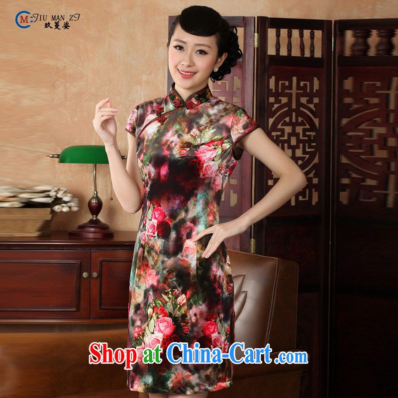 Ko Yo vines into colorful China wind short-sleeve, stamp duty for 2015 qipao qipao in low-power's silk cultivation, qipao TD TD 0012 0012 - A XXL, capital city sprawl, shopping on the Internet