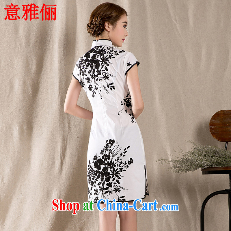 Jacob was an 2015 summer new stylish and refined antique cheongsam dress China wind stamp dresses L 477 white XL, Jacob, and shopping on the Internet