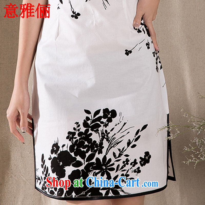 Jacob was an 2015 summer new stylish and refined antique cheongsam dress China wind stamp dresses L 477 white XL, Jacob, and shopping on the Internet